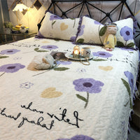 HKM-673107 Sunflower Cartoon Animation Three-Piece Bed Cover Set with Pillowcases for 1.2/1.5m and 1.8/2.0m Beds