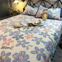 HKM-673107 Sunflower Cartoon Animation Three-Piece Bed Cover Set with Pillowcases for 1.2/1.5m and 1.8/2.0m Beds