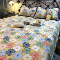 HKM-673107 Sunflower Cartoon Animation Three-Piece Bed Cover Set with Pillowcases for 1.2/1.5m and 1.8/2.0m Beds