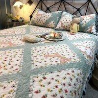 HKM-673107 Sunflower Cartoon Animation Three-Piece Bed Cover Set with Pillowcases for 1.2/1.5m and 1.8/2.0m Beds