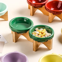 HKM-673299 Ceramic Cat and Dog Bowls in Various Colors and Designs