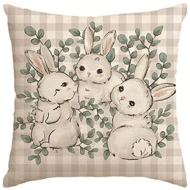 HKM-673491 Spring Easter Decorative Pillow Cover in Modern Simplicity - 45x45cm Polyester