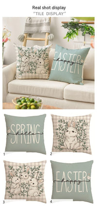 HKM-673491 Spring Easter Decorative Pillow Cover in Modern Simplicity - 45x45cm Polyester