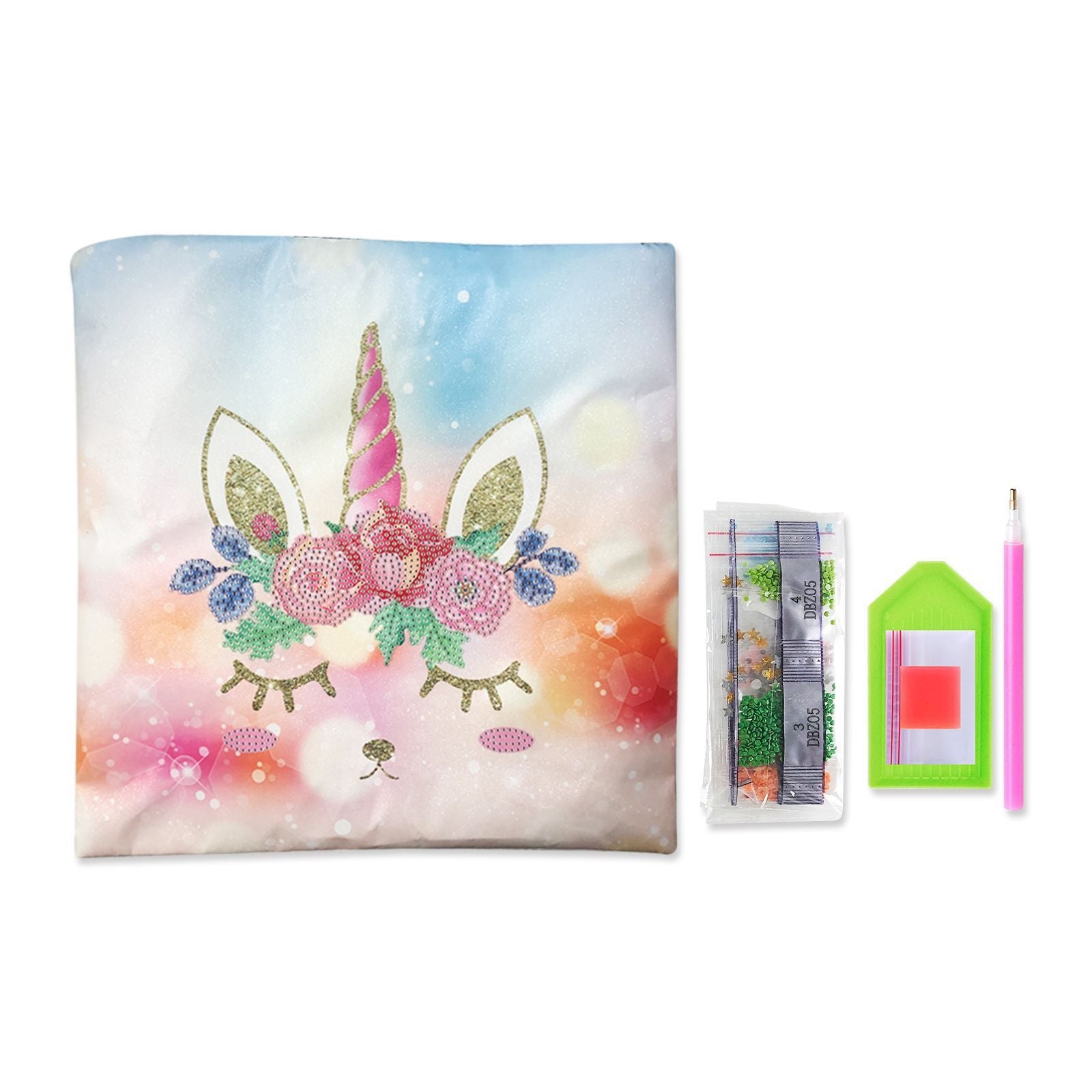 HKM-673555 Mandala Home Decor Pillow Case with Craft Kit and Tools