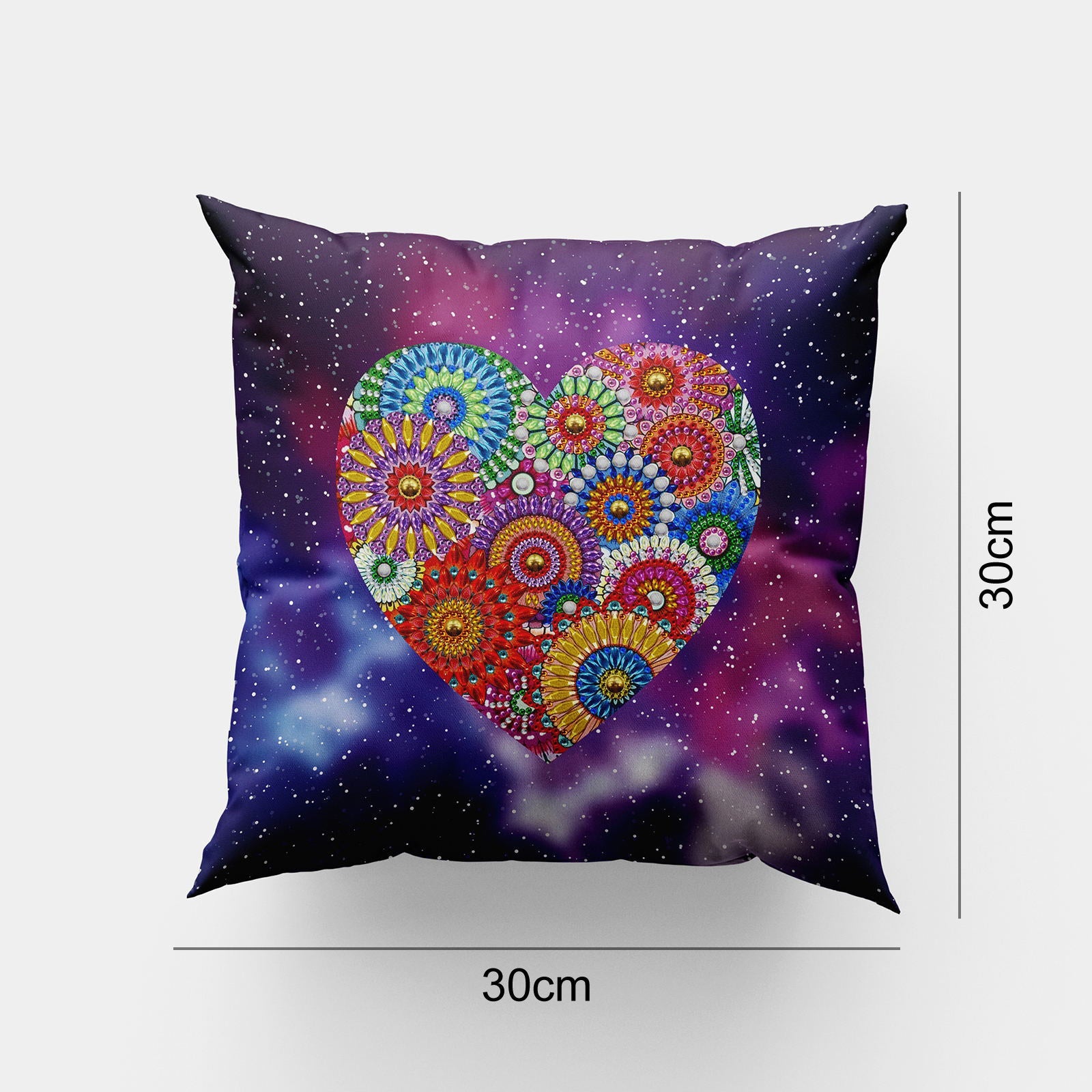 HKM-673555 Mandala Home Decor Pillow Case with Craft Kit and Tools