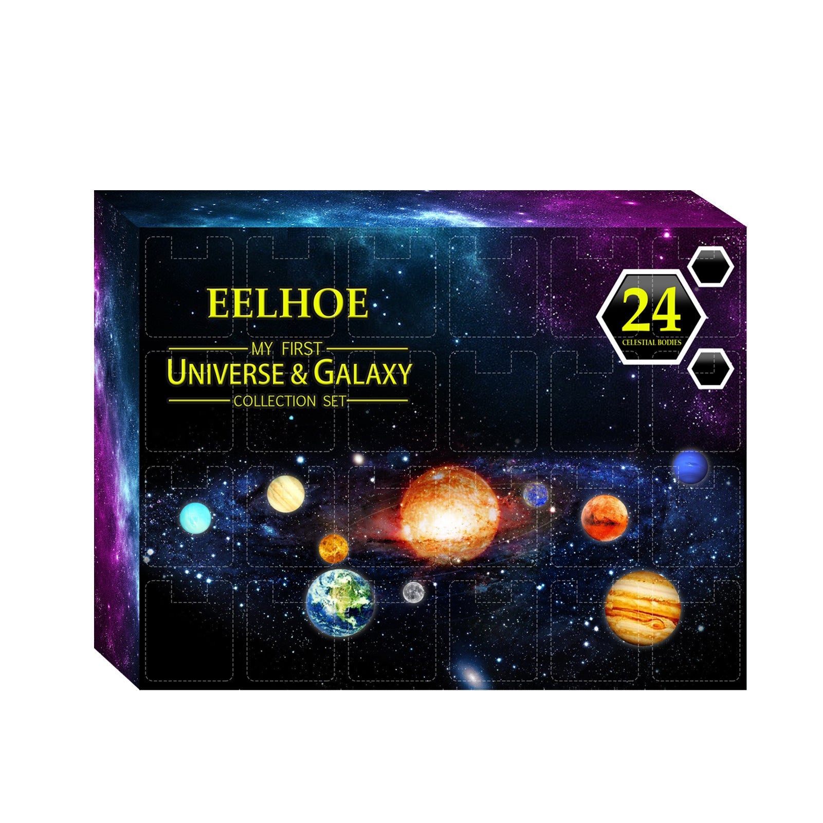 HKM-673555 Planet Blind Box Toy - 24 Days Christmas Gift - For Youth Aged 15-35 - Universal Star Design - 21 * 16 * 6.5cm