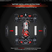 HKM-673683 1:22 Scale Off-Road Remote Control Car with 2.4G Technology for Indoor and Outdoor Use