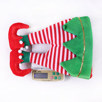 HKM-673875 Festive Flannel Christmas Hat in Red and Green
