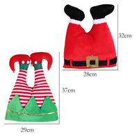 HKM-673875 Festive Flannel Christmas Hat in Red and Green
