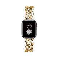 HKM-673939 Metal Single Row Denim Chain Strap for Apple-Compatible Devices - Multiple Colors Available