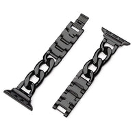 HKM-673939 Metal Single Row Denim Chain Strap for Apple-Compatible Devices - Multiple Colors Available