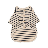 HKM-674003 Striped Cotton V-Neck Pet Shirt for Dogs - Red and Black, Multiple Sizes Available