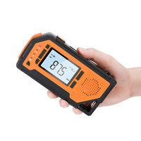 HKM-674131 Multi-Function Solar and Hand-Crank Emergency Radio with Flashlight for Outdoor Use