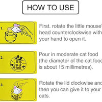 HKM-674195 Tumbler Shaped Cat Food Ball - Slow Feed Treat Dispenser for Engaging Play and Healthy Eating