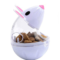 HKM-674195 Tumbler Shaped Cat Food Ball - Slow Feed Treat Dispenser for Engaging Play and Healthy Eating