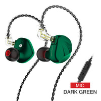 HKM-674323 1DD+6BA Hybrid Metal In-Ear Earphones with 3.5mm Plug, 22Ω Impedance, Optional Mic, Customizable Cable
