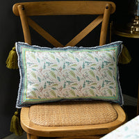 HKM-674707 Festive Ethnic Style Tassel Pillowcase and Lumbar Cushion - Multiple Color Options Available