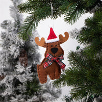 HKM-674707 Reindeer Shape Pendant Set for Christmas Decor - Non-Woven Fabric, 3 Pieces