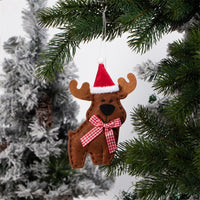 HKM-674707 Reindeer Shape Pendant Set for Christmas Decor - Non-Woven Fabric, 3 Pieces