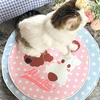 HKM-674707 Small Round Removable Pet Cooling Pad for Cats and Dogs - Waterproof, Washable, Multi-Use Mat
