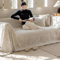 HKM-674835 Autumn and Winter Plush Yarn Sofa Slipcover Universal Blanket in Solid Colors
