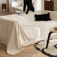 HKM-674835 Autumn and Winter Plush Yarn Sofa Slipcover Universal Blanket in Solid Colors