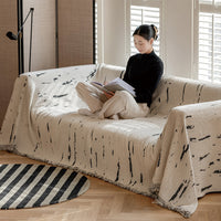 HKM-674835 Autumn and Winter Plush Yarn Sofa Slipcover Universal Blanket in Solid Colors