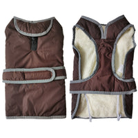 HKM-674899 Solid Color Cotton Dog Vest with Lapel – Available in Red, Navy Blue, Pink, and Brown