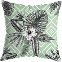 HKM-674963 Tropical Floral Cushion Cover for Living Room Decor - 45x45cm
