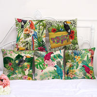 HKM-674963 Tropical Floral Cushion Cover for Living Room Decor - 45x45cm