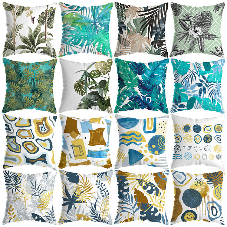 HKM-674963 Tropical Floral Cushion Cover for Living Room Decor - 45x45cm