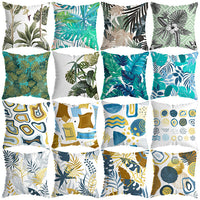 HKM-674963 Tropical Floral Cushion Cover for Living Room Decor - 45x45cm