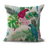 HKM-674963 Tropical Floral Cushion Cover for Living Room Decor - 45x45cm