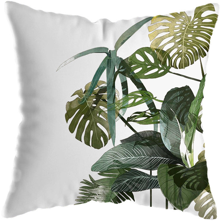 HKM-674963 Tropical Floral Cushion Cover for Living Room Decor - 45x45cm