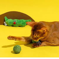 HKM-675027 Cat Balls Cat Hide And Seek Toys Kitten Teasing Stick Self-Help Relief Sisal Balls Cat Teething Pea Toy Balls Supplies