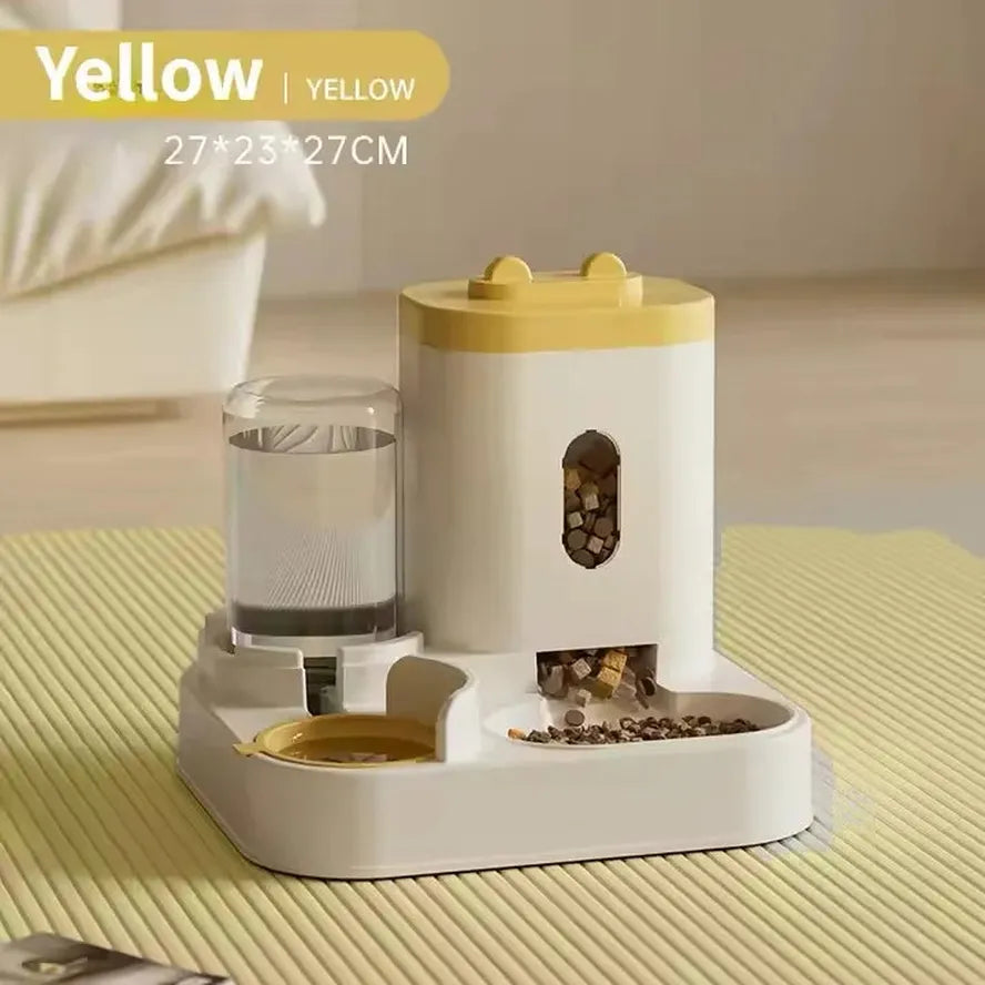 KTX-675027 Smart Automated Pet Feeder with Rounded Shape Food and Water Dispenser