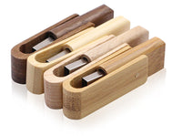 HKM-675091 Wooden USB Flash Drive with Rotating Clip - 20MB/s Read & 10MB/s Write Speeds