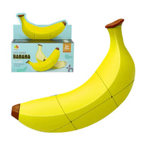HKM-675155 Banana-Shaped 3x3 Magic Cube Puzzle - Educational Toy for Age 3 and Up - ABS Plastic