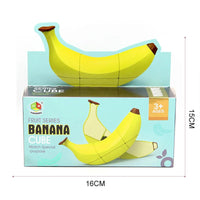 HKM-675155 Banana-Shaped 3x3 Magic Cube Puzzle - Educational Toy for Age 3 and Up - ABS Plastic