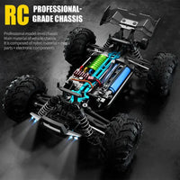 HKM-675411 1/16 Brushless RC Drift Truck with LED, 70km/h Speed, 2.4G Remote Control, Metal Alloy, Indoor/Outdoor Use