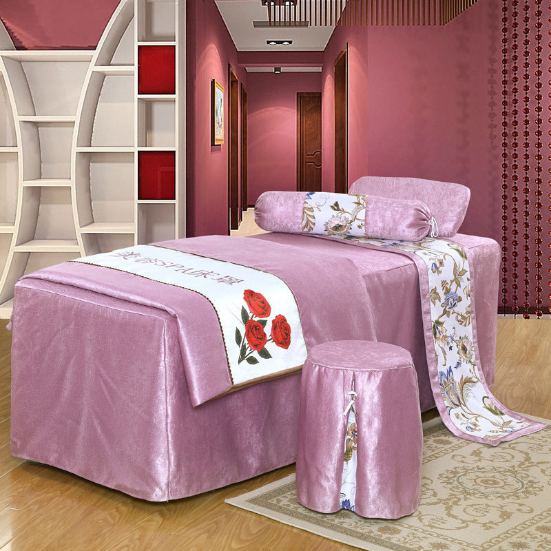 HKM-675411 Elegant Twill Weave Beauty Bedspread Set – 4-Piece Humanism Collection