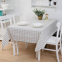 HKM-675411 Waterproof Rectangular Table Cover for Coffee Tables and Restaurants in Dark Gray and Yellow Mig