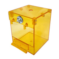 HKM-675667 Acrylic Bird Bath Square Basin for Small Birds - Perfect for Cockatiels, Budgerigars, and Canaries