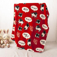 HKM-675731 Cozy Cartoon Flannel Blanket for All Seasons - Soft Polyester Comfort