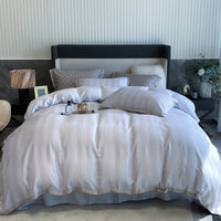HKM-675731 Lenzing Tencel Double-sided Ice Silk Four-piece Geometric Duvet Cover Set for 1.8m Bed