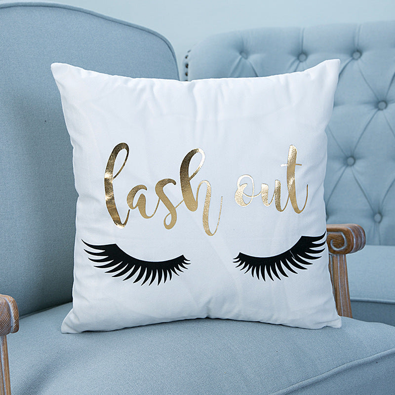 HKM-675795 Super Soft Pineapple Love Letter Silver Pillowcase Cushion for Car and Sofa