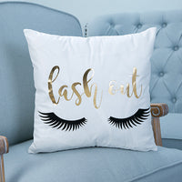 HKM-675795 Super Soft Pineapple Love Letter Silver Pillowcase Cushion for Car and Sofa