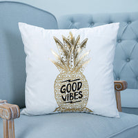HKM-675795 Super Soft Pineapple Love Letter Silver Pillowcase Cushion for Car and Sofa