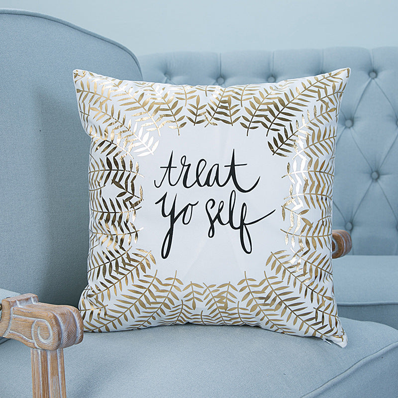 HKM-675795 Super Soft Pineapple Love Letter Silver Pillowcase Cushion for Car and Sofa