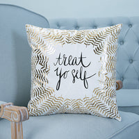 HKM-675795 Super Soft Pineapple Love Letter Silver Pillowcase Cushion for Car and Sofa
